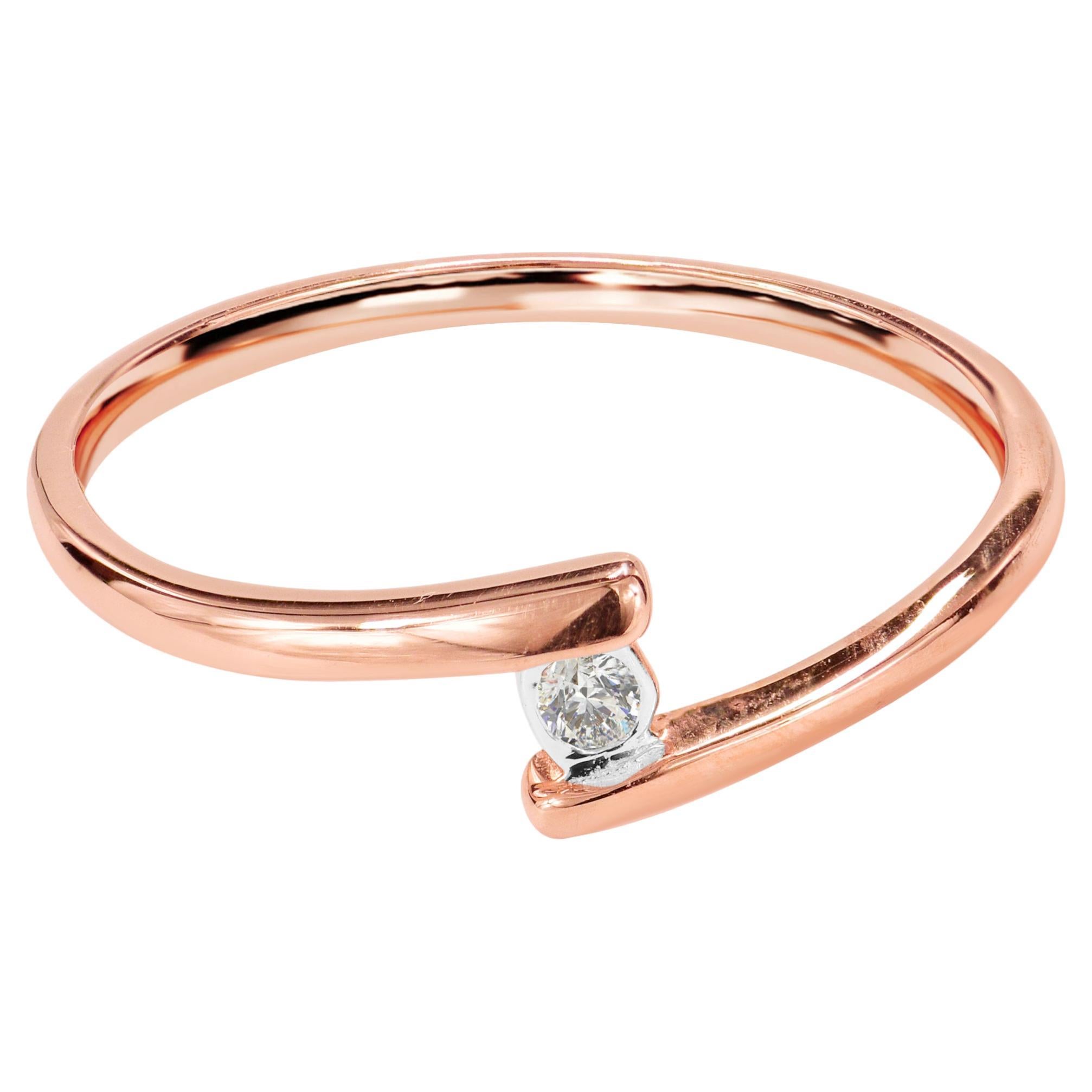 For Sale:  14k Gold Diamond Round Diamond Solitaire One Diamond Ring