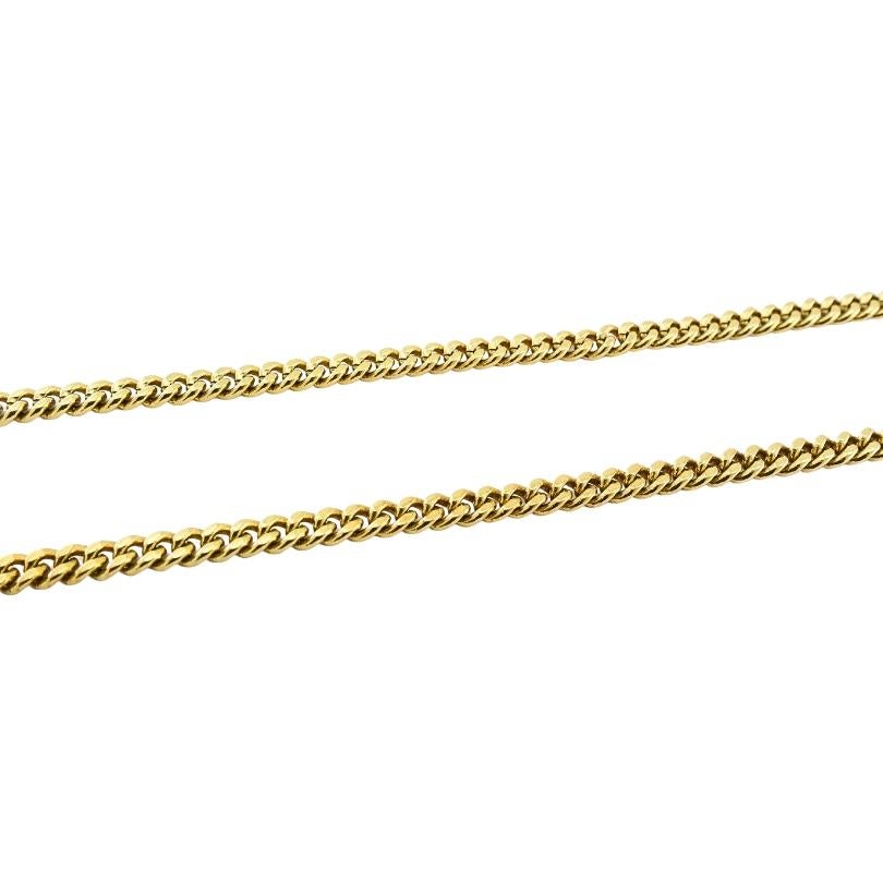 Collana con ciondolo in oro 14k con diamante e zaffiro Motivo occhio in vendita 2