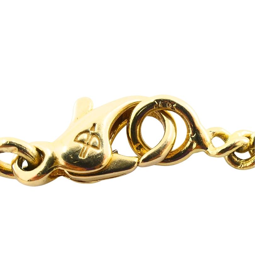 Collana con ciondolo in oro 14k con diamante e zaffiro Motivo occhio in vendita 4