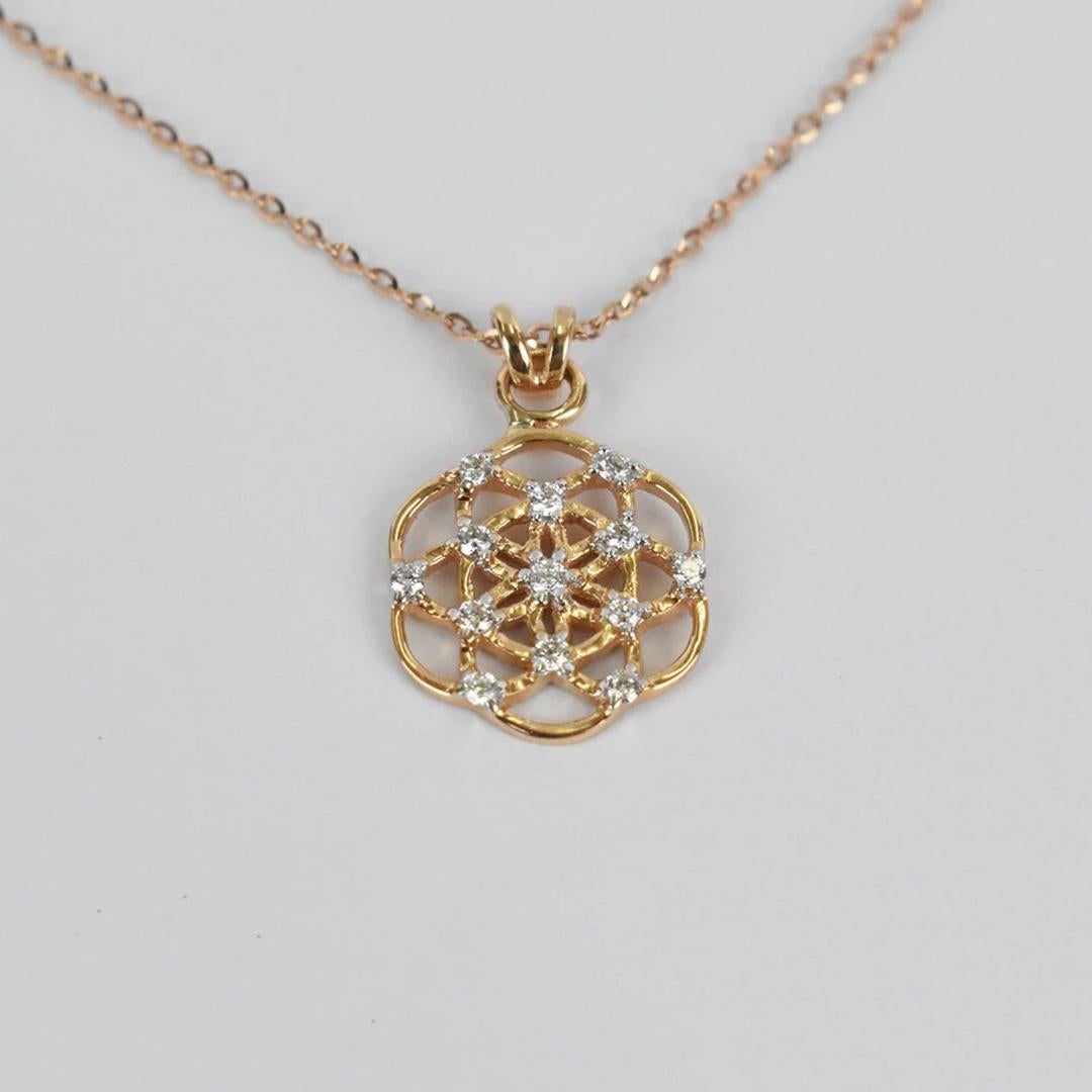 flower of life pendant gold