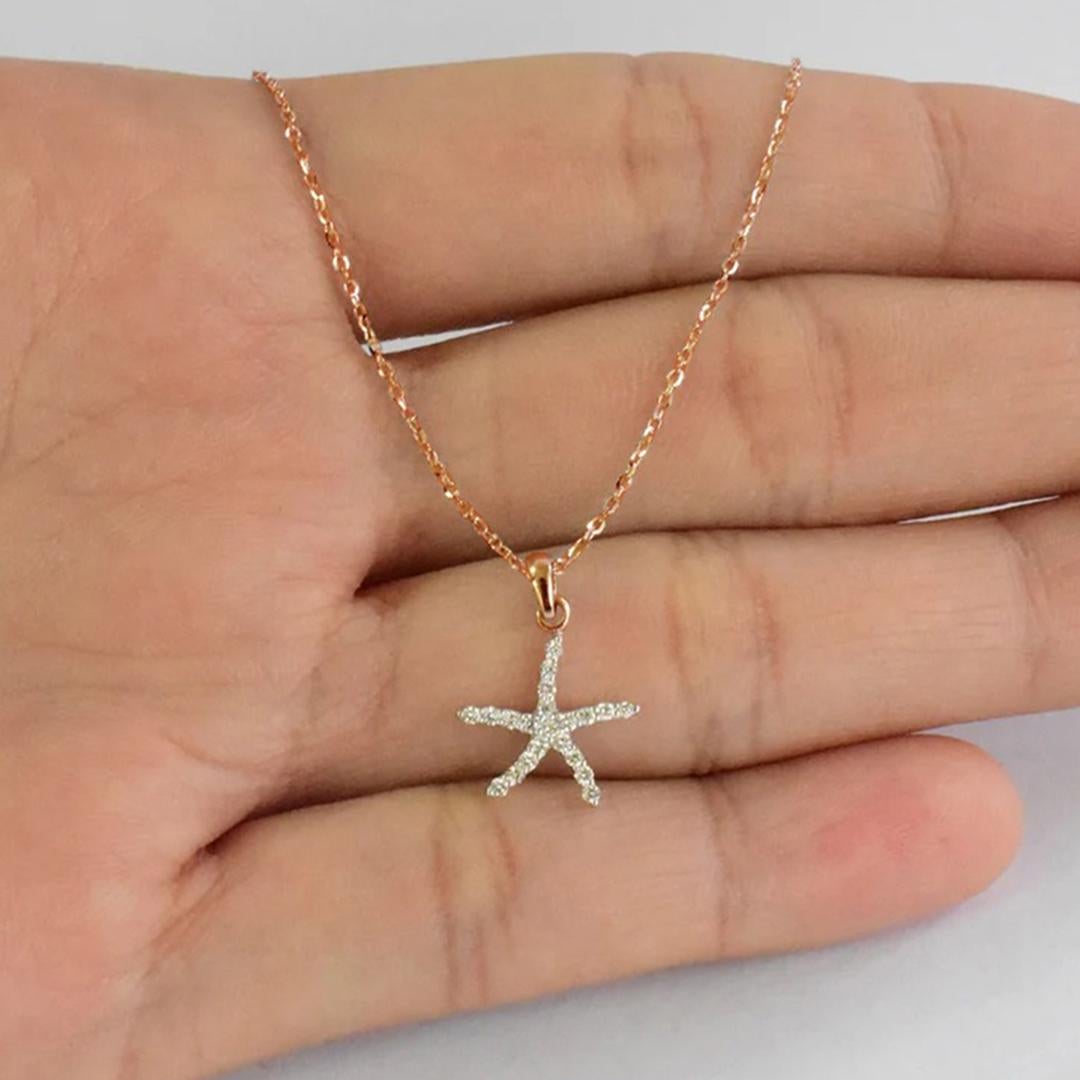 starfish necklace gold