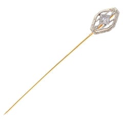 14k Gold Diamond Stick Pin