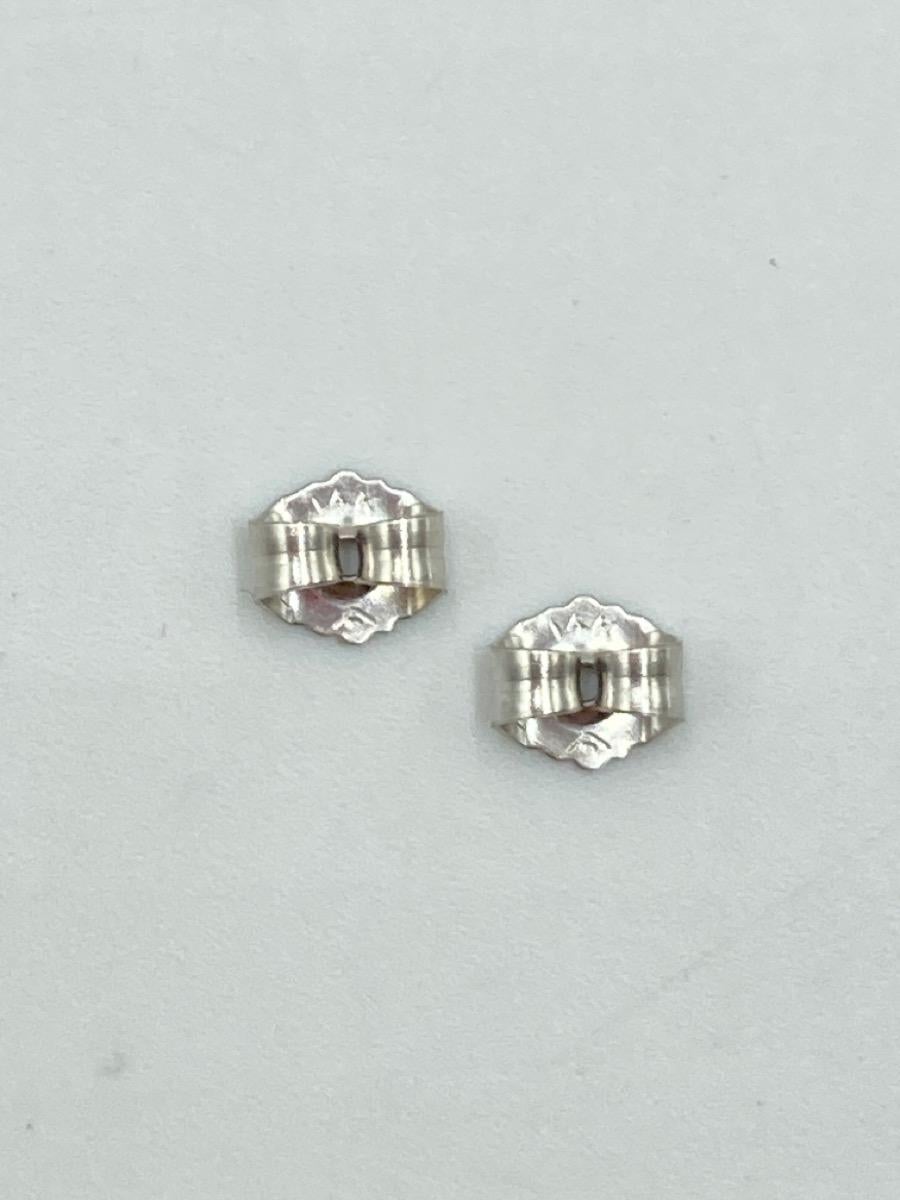 Women's or Men's 14k Gold-Diamond Stud Earrings Approx. .47 Carat T.W. 0.6g For Sale