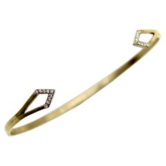 14K Gold Diamond Tipped Cuff Bracelet by Kimberly Doyle