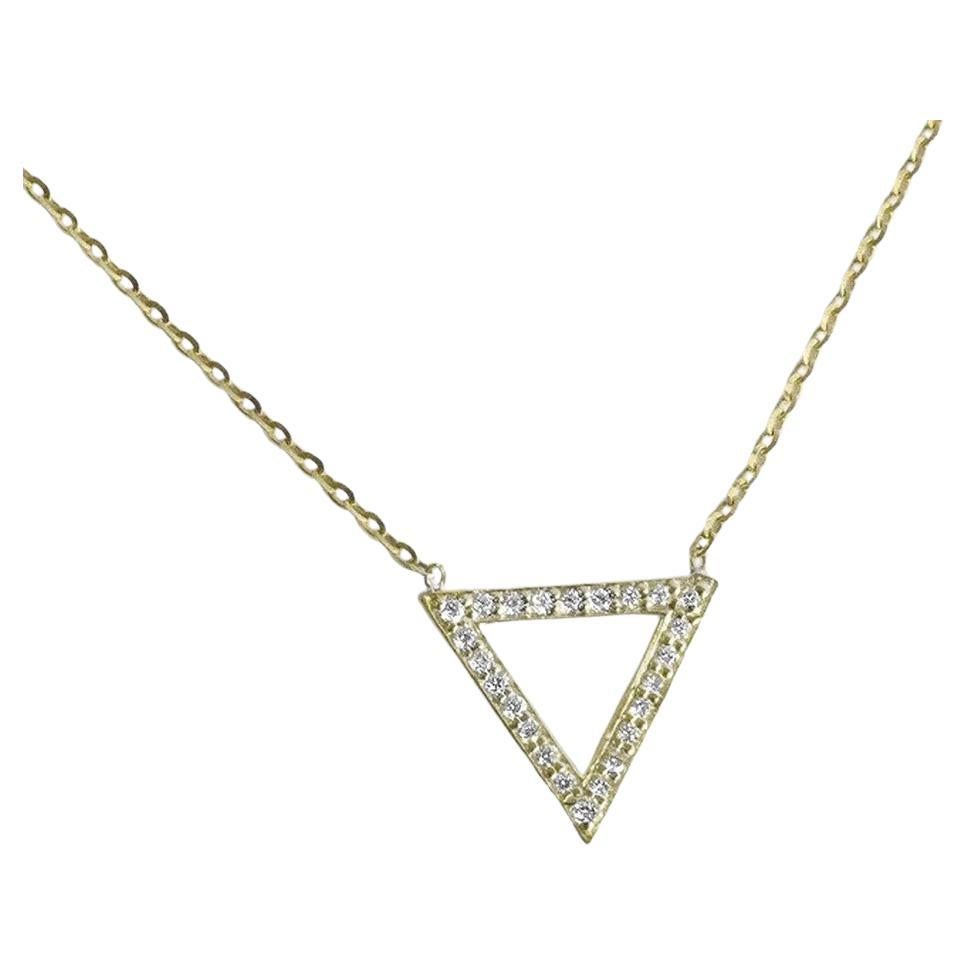Meira T Ruby Triangle Diamond Rose Gold Necklace at 1stDibs