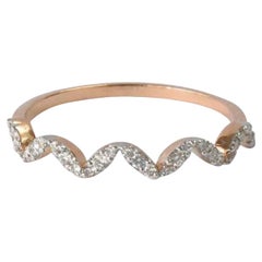 14k Gold Diamond Wedding Band Ring Half Eternity Ring Engagement Ring