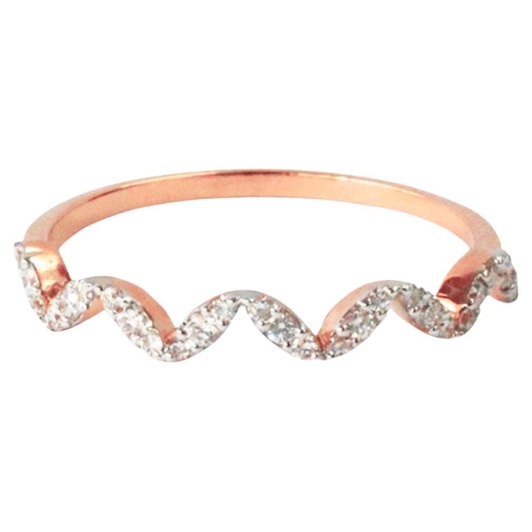 Customizable 14k Gold Diamond Wedding Band Ring Half Eternity Ring ...