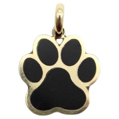 14K Gold Dog Paw Charm