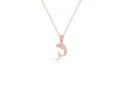 14k Gold Dolphin Necklace Nautical Marine Beach Dolphin Pendant