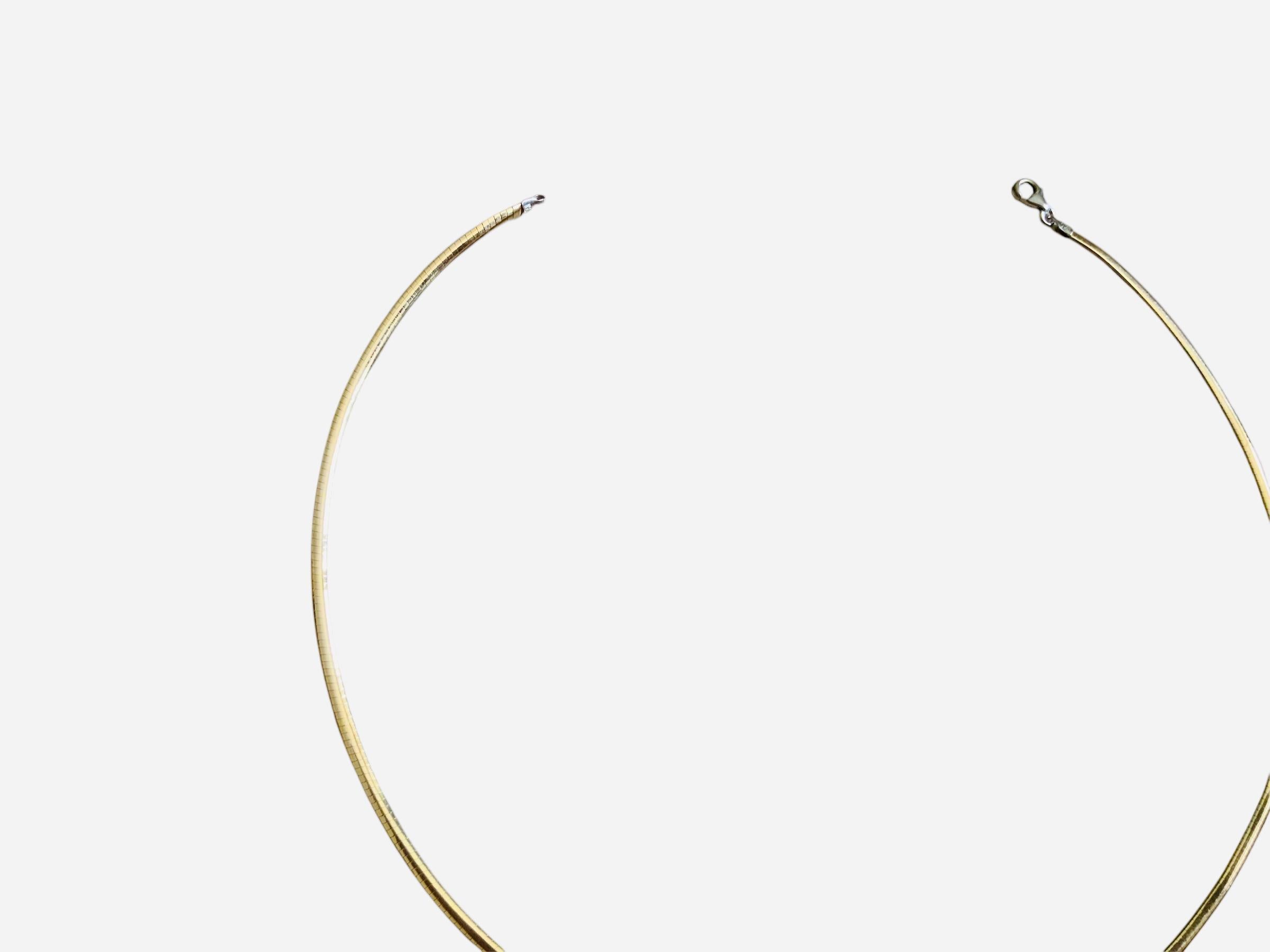 Collar de Eslabones Omega de Oro de 14 K de Doble Tono en venta 1