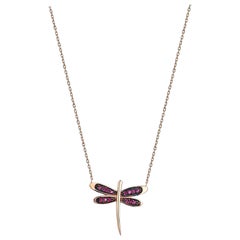 Collier libellule en or 14k, pendentif libellule en or, breloque libellule en or