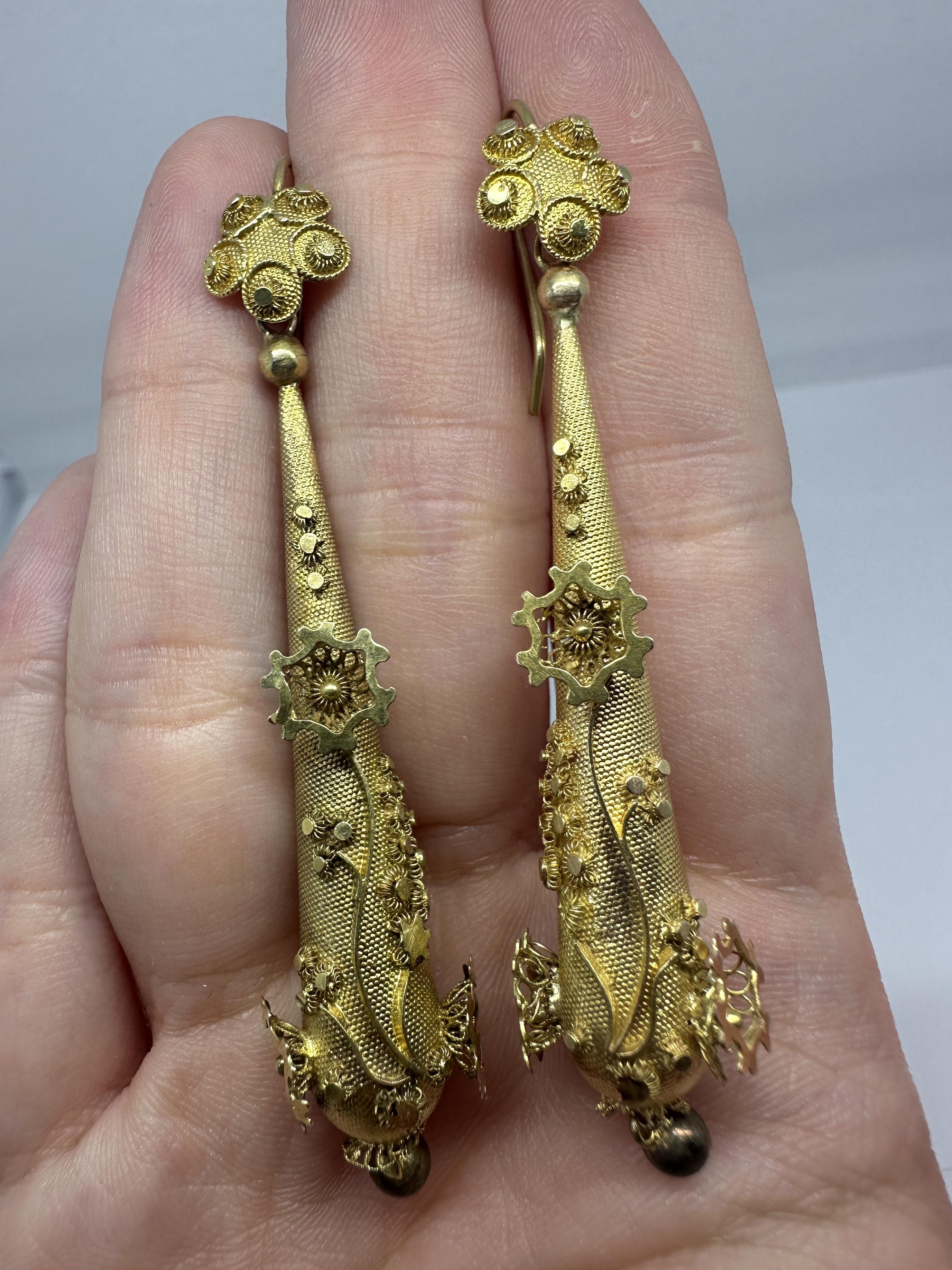 Orecchini in oro 14k in vendita 2