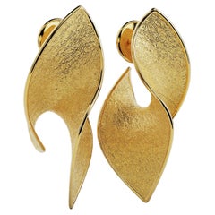 Boucles d'oreilles en or 14k fabriquées en Italie par Oltremare Gioielli Contemporary Jewelry