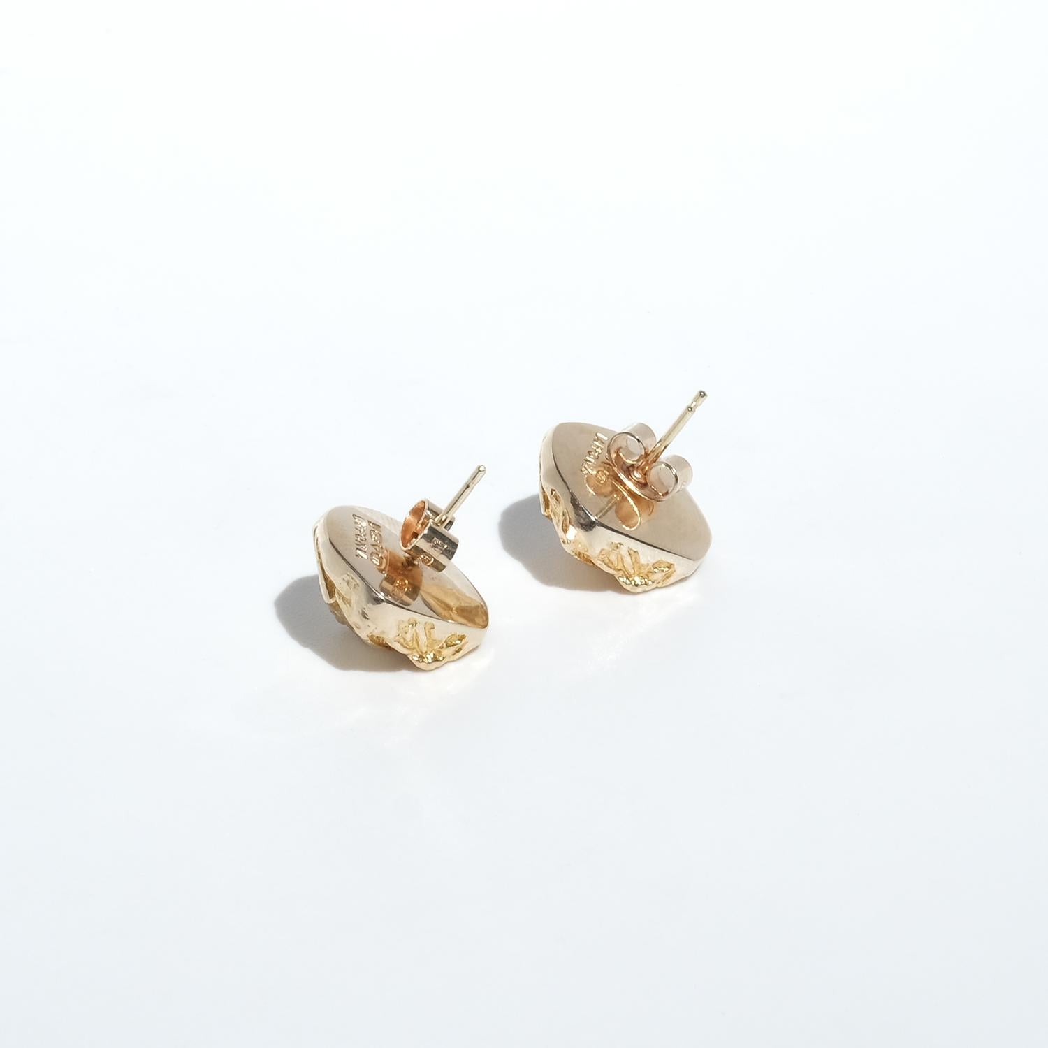 14K Gold Earrings “Nuggets” by Björn Weckström for Lapponia Made 1974 5