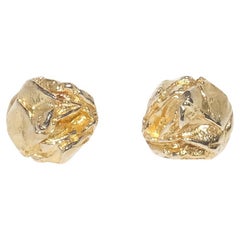 14K Gold Earrings “Nuggets” by Björn Weckström for Lapponia Made 1974