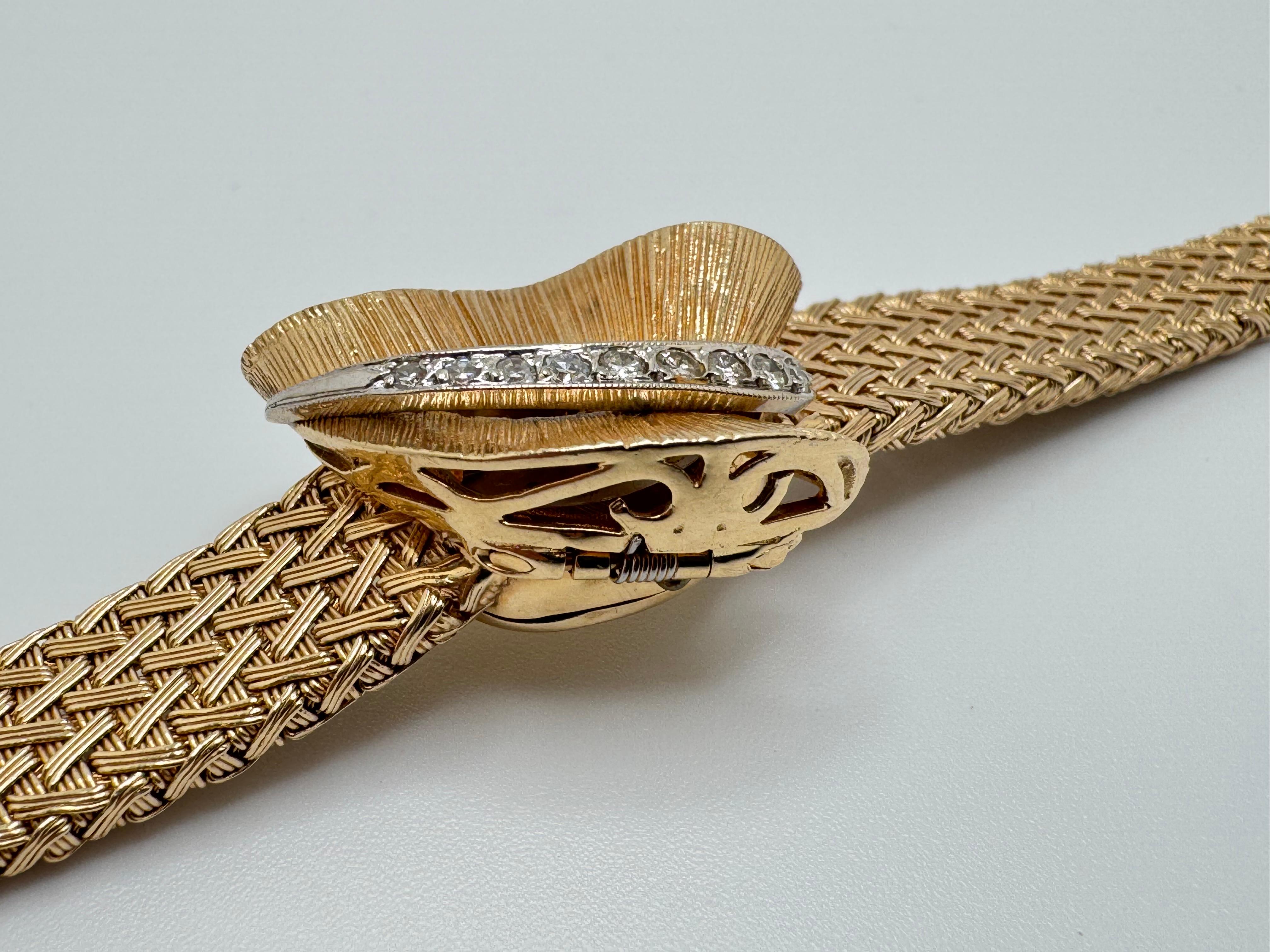 Art déco Montre Ebel en or 14K en vente