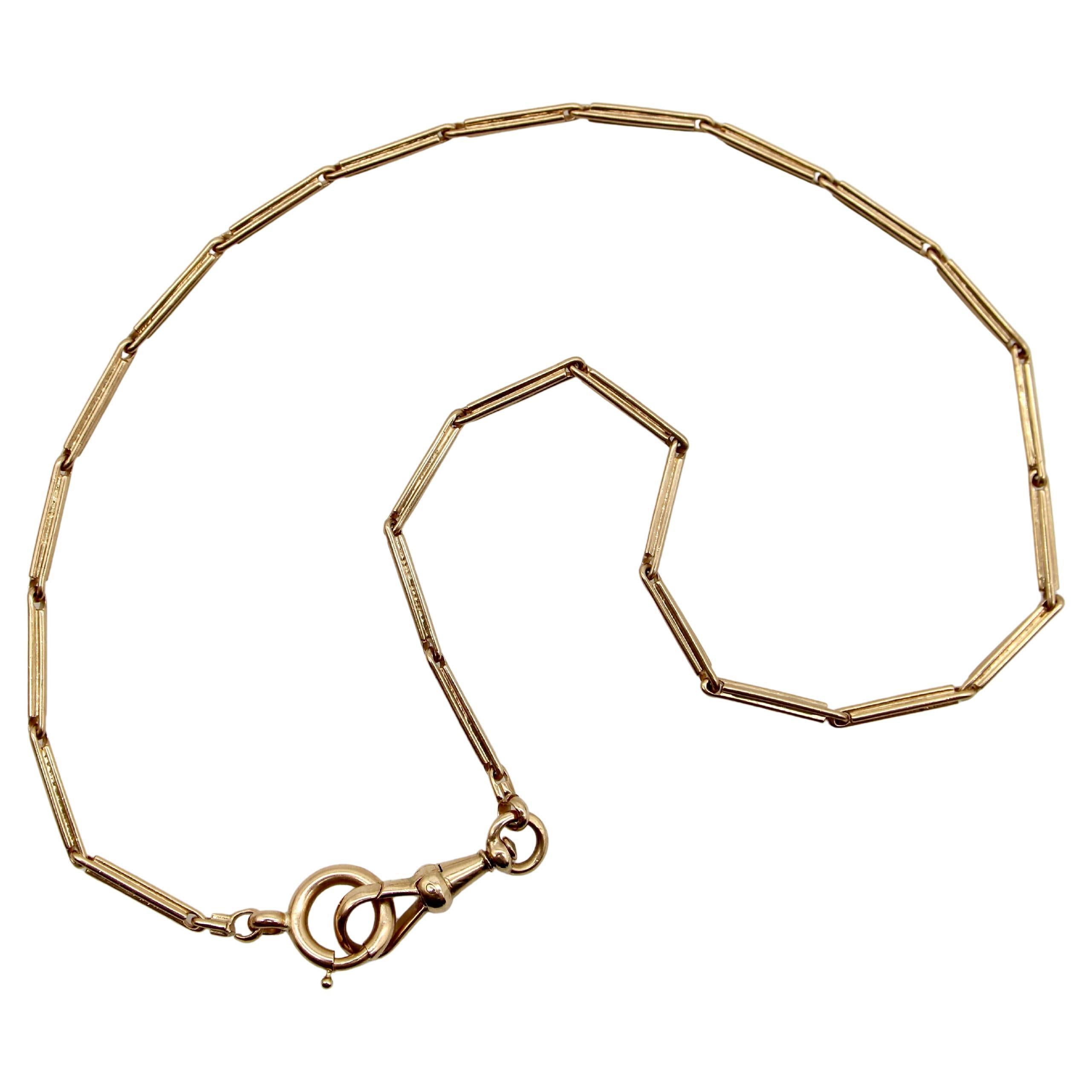 14 Karat Gold Edwardianische österreichisch-ungarische Uhrenkette