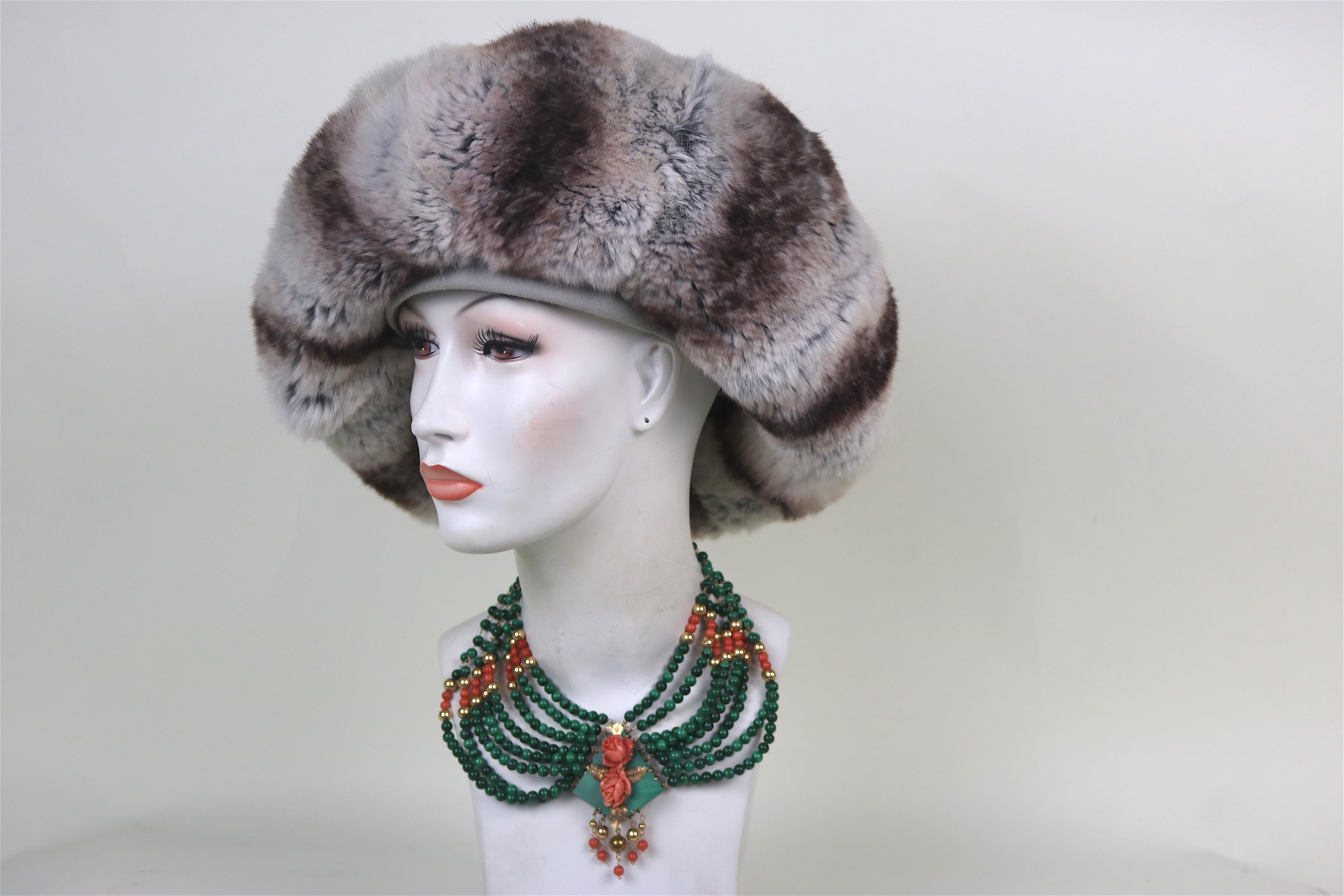 Perfect for a Socialite from a Palm Beach Socialite Collection!  
Turn heads in this enchanting colorful vintage victorian collar necklace. Stunning combination of green malachite, coral beads, 14-karat beads, 14 K.slide clasp- featuring a pair of