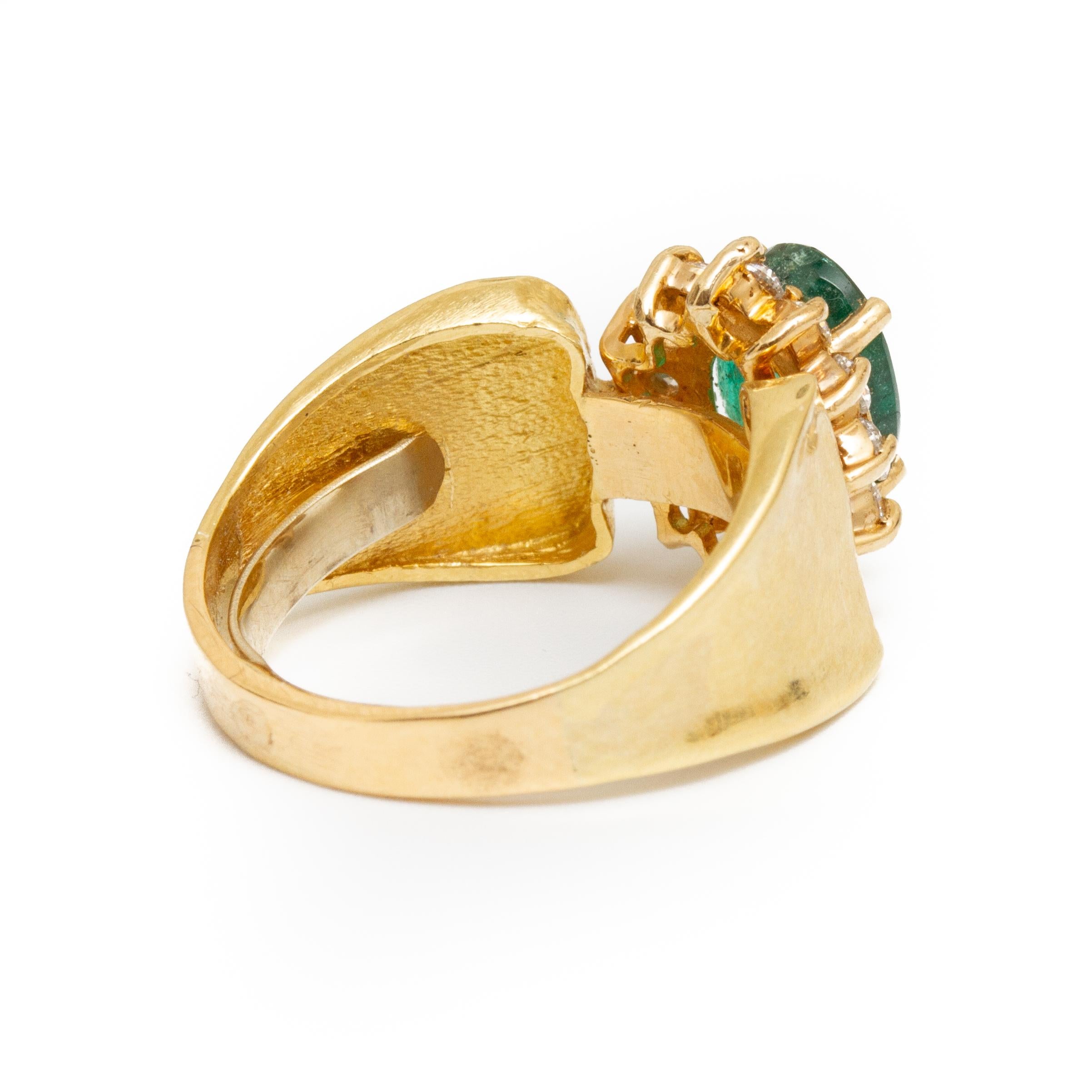 Women's 14k Gold, Emerald and Diamond Ring