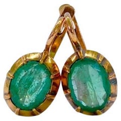 Emerald Gold Earrings
