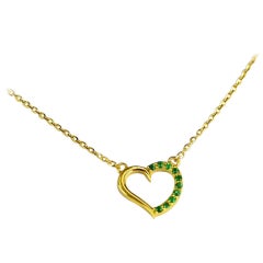 Collier cur en or 14 carats et meraudes, Valentino Jewelry