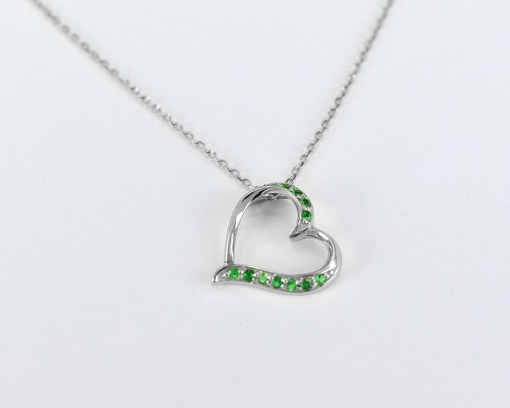 minimalist emerald necklace