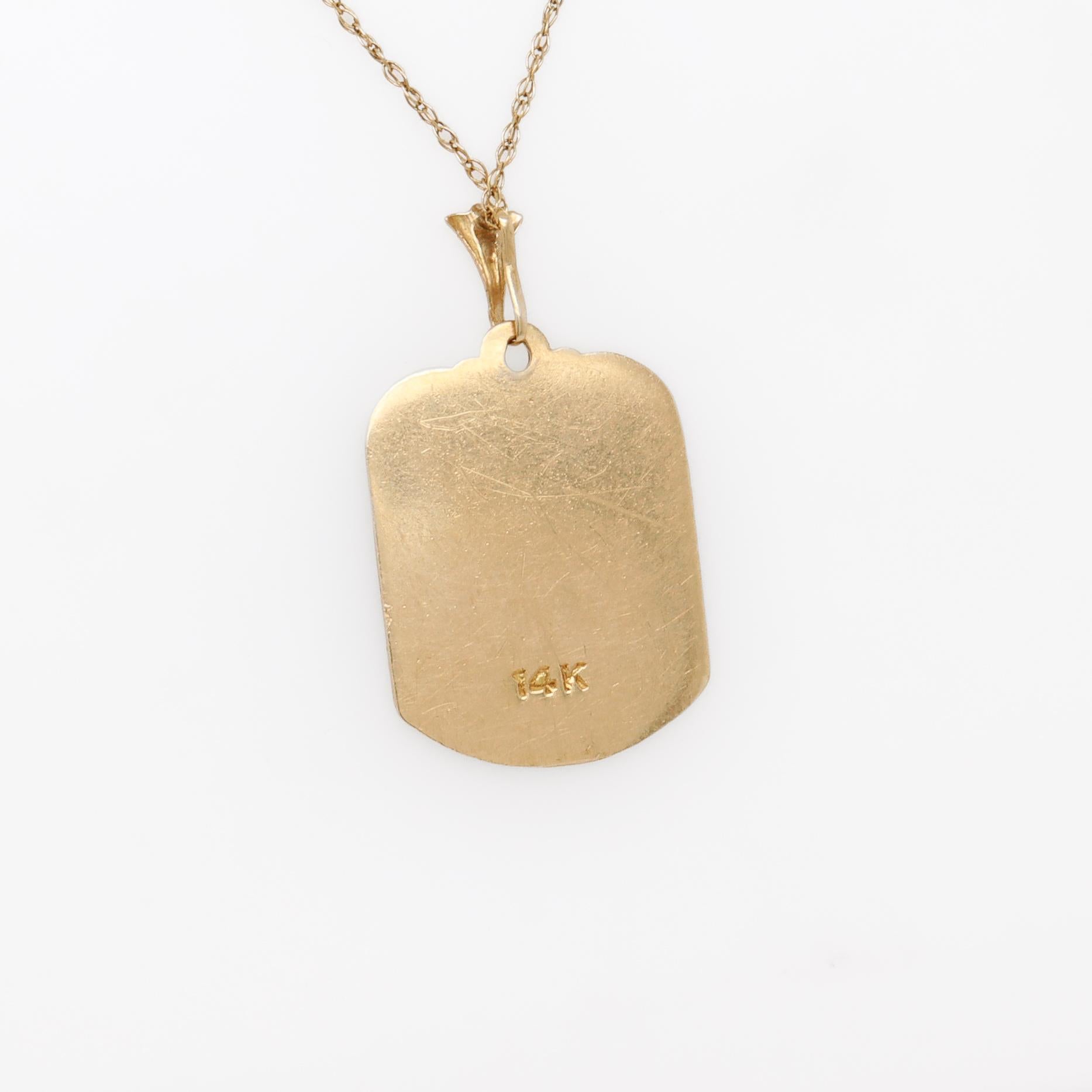 Pendentif ou breloque en or 14K et émail Figural Dix Commandements Tablettes hébraïques en vente 2