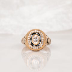 925 Sterling Silver Enamel Modernist Jewelry - Pera Collection - Enamel Ring - S