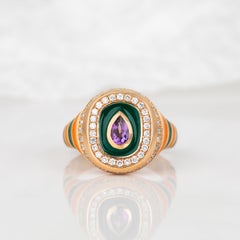 14K Gold Enamel Ring: A Colorful Statement Piece for the Modern Collector