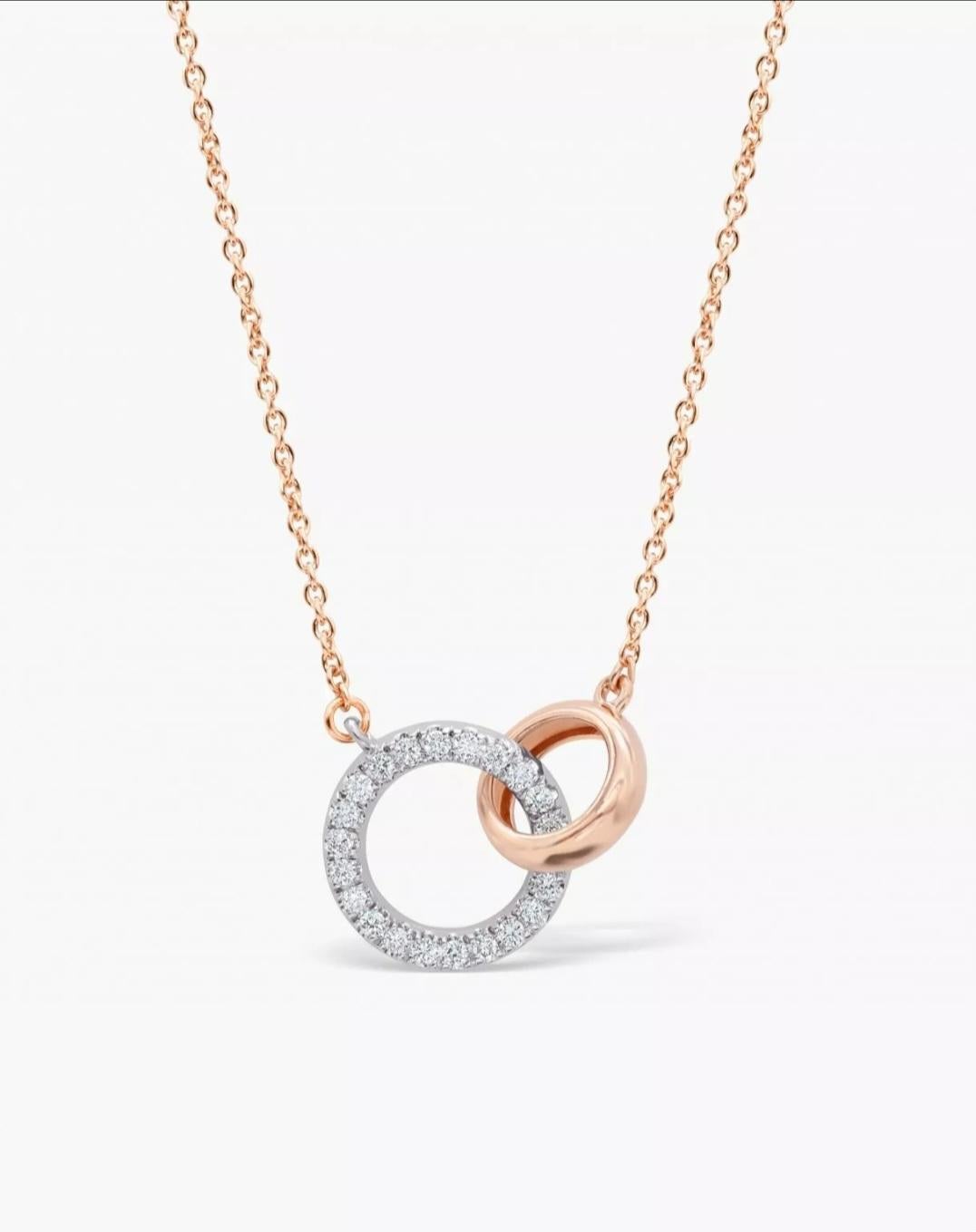 14k Gold Eternity Circle Life Necklace 16