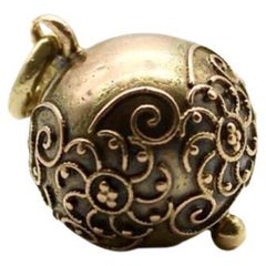 14k Gold Etruscan Revival Orb Pendant, circa 1890’s