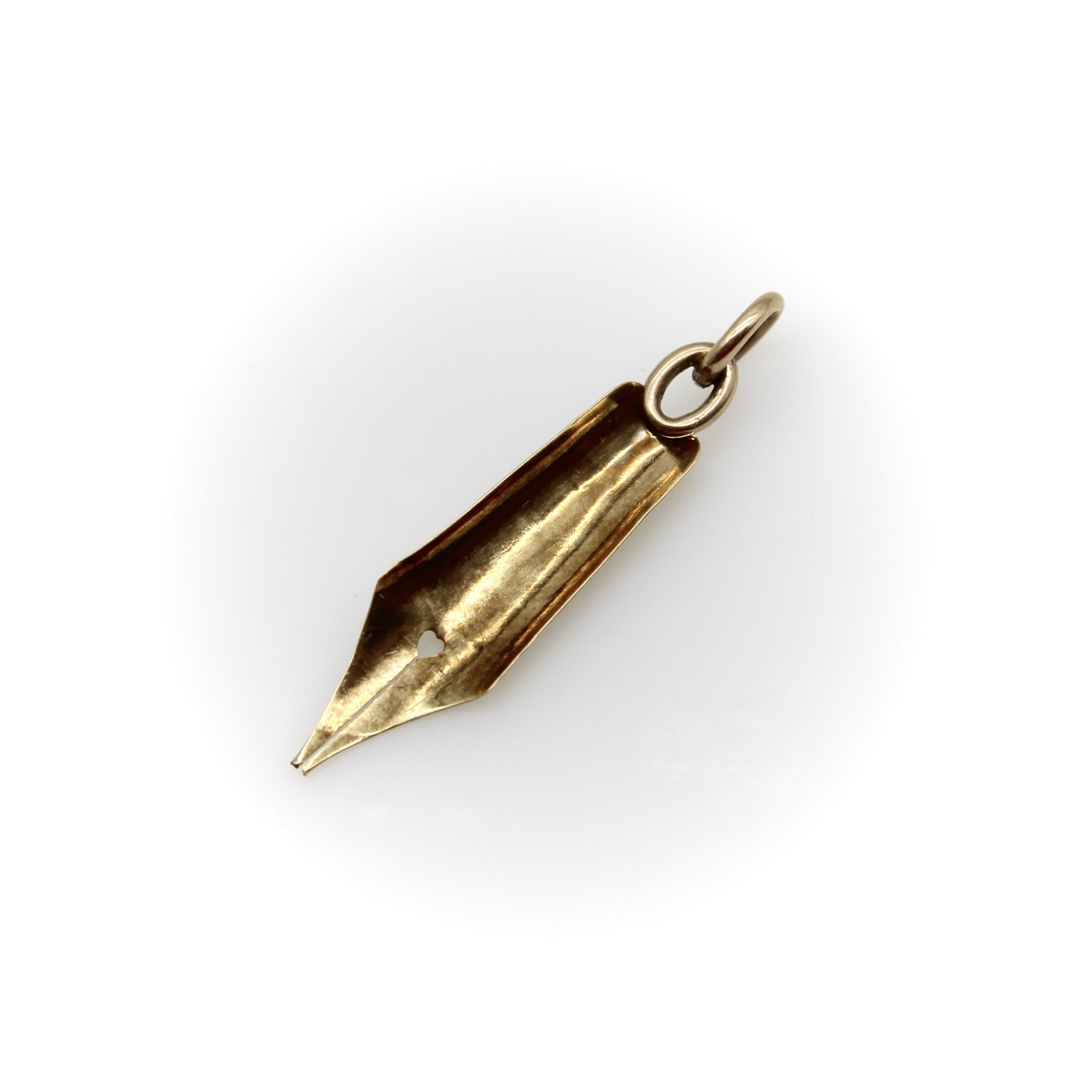 Pendentif ou breloque en or 14K pour stylo Eversharp Unisexe en vente