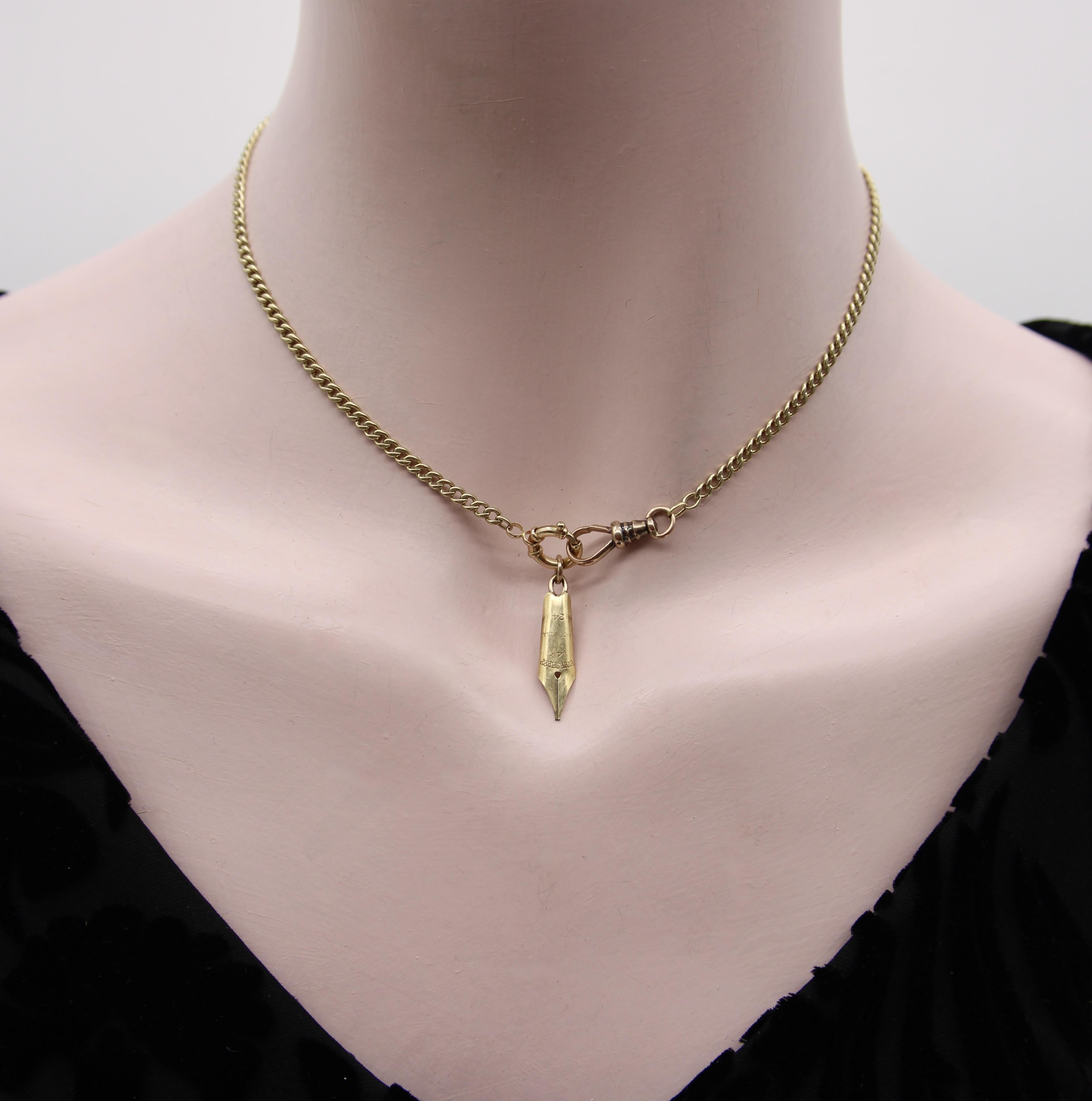 Pendentif ou breloque en or 14K pour stylo Eversharp en vente 2