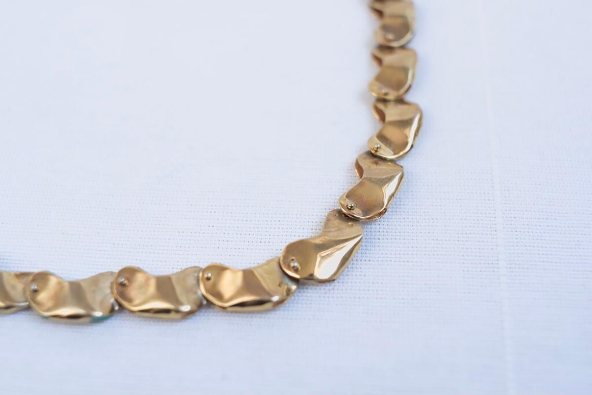 Contemporary 14 Karat Gold Exclusive Magic Bead Necklace by L'Enchanteur For Sale