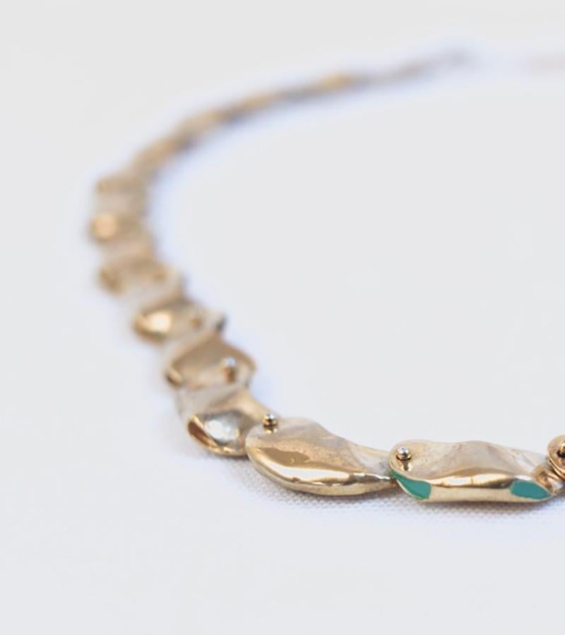 14 Karat Gold Exclusive Magic Bead Necklace by L'Enchanteur In New Condition For Sale In Brooklyn, NY