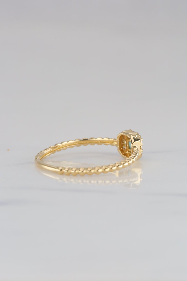 undefined 14K Gold Eye Ring with Pave Setting 8