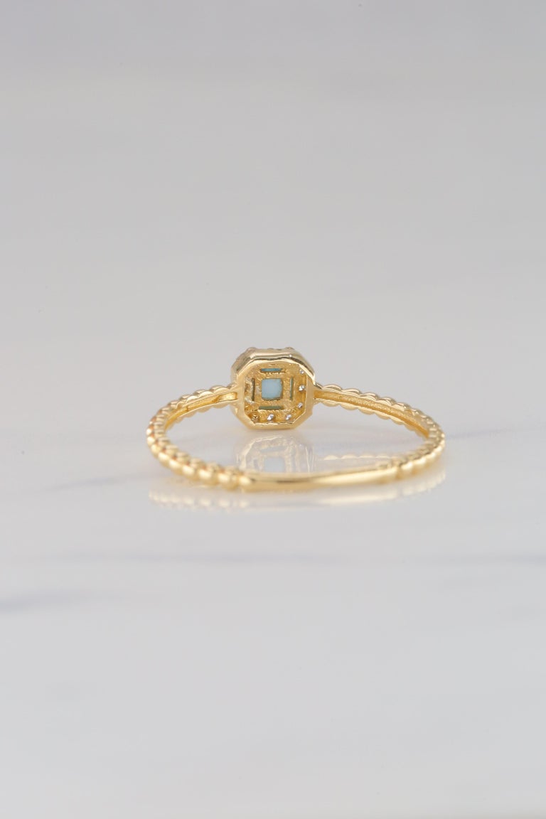 undefined 14K Gold Eye Ring with Pave Setting 9