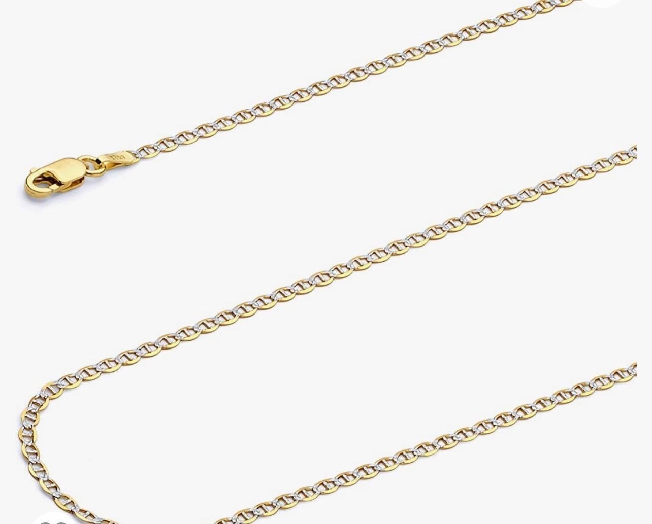italian two-tone gold necklace