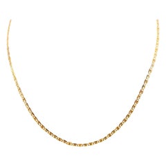 14 Karat Gold Fancy zweifarbige italienische Mariner Gliederkette