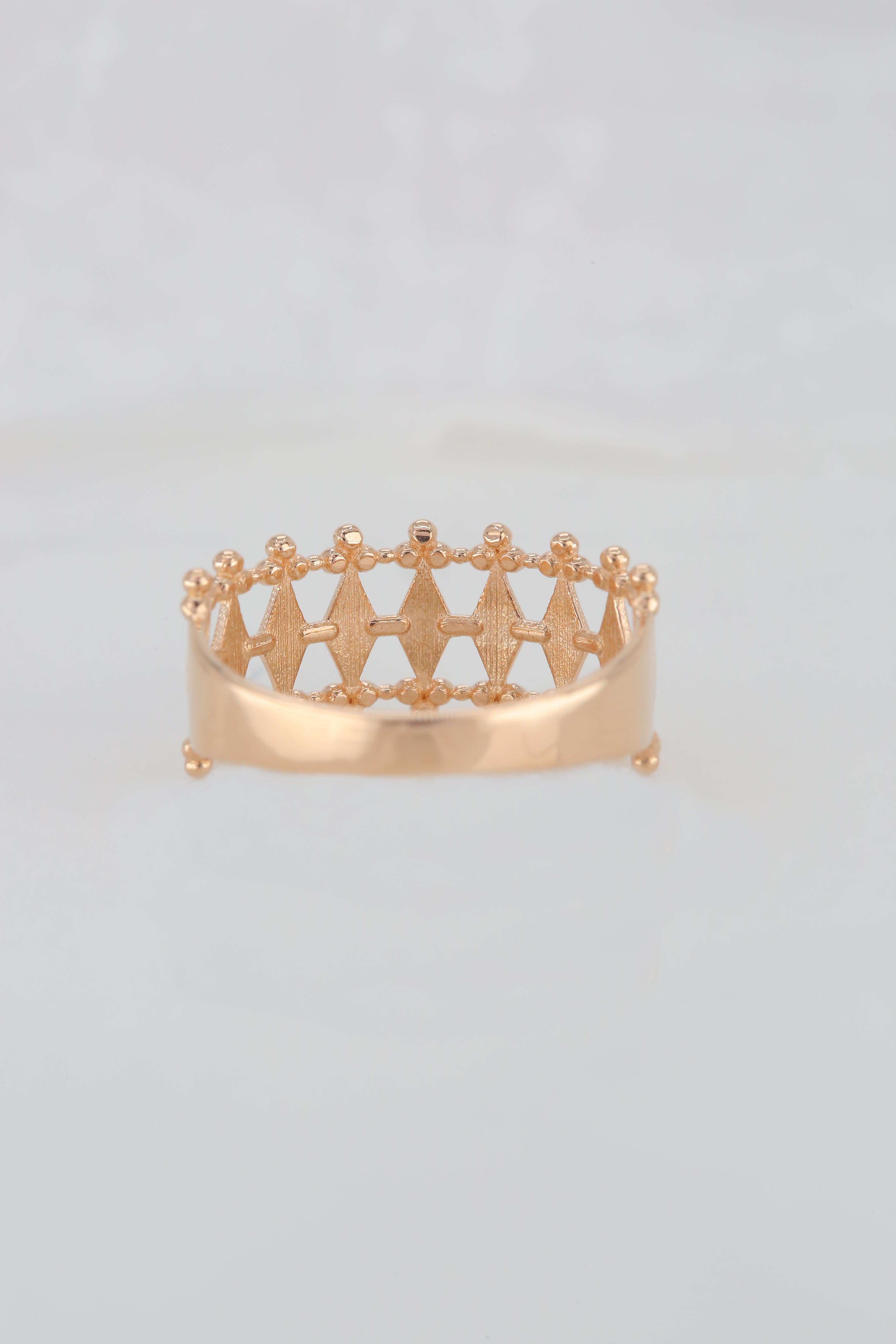 For Sale:  14k Gold Fence Ring, Dainty Fence Ring, 14k Gold Dainty Fence Shaped Ring, Fence 3