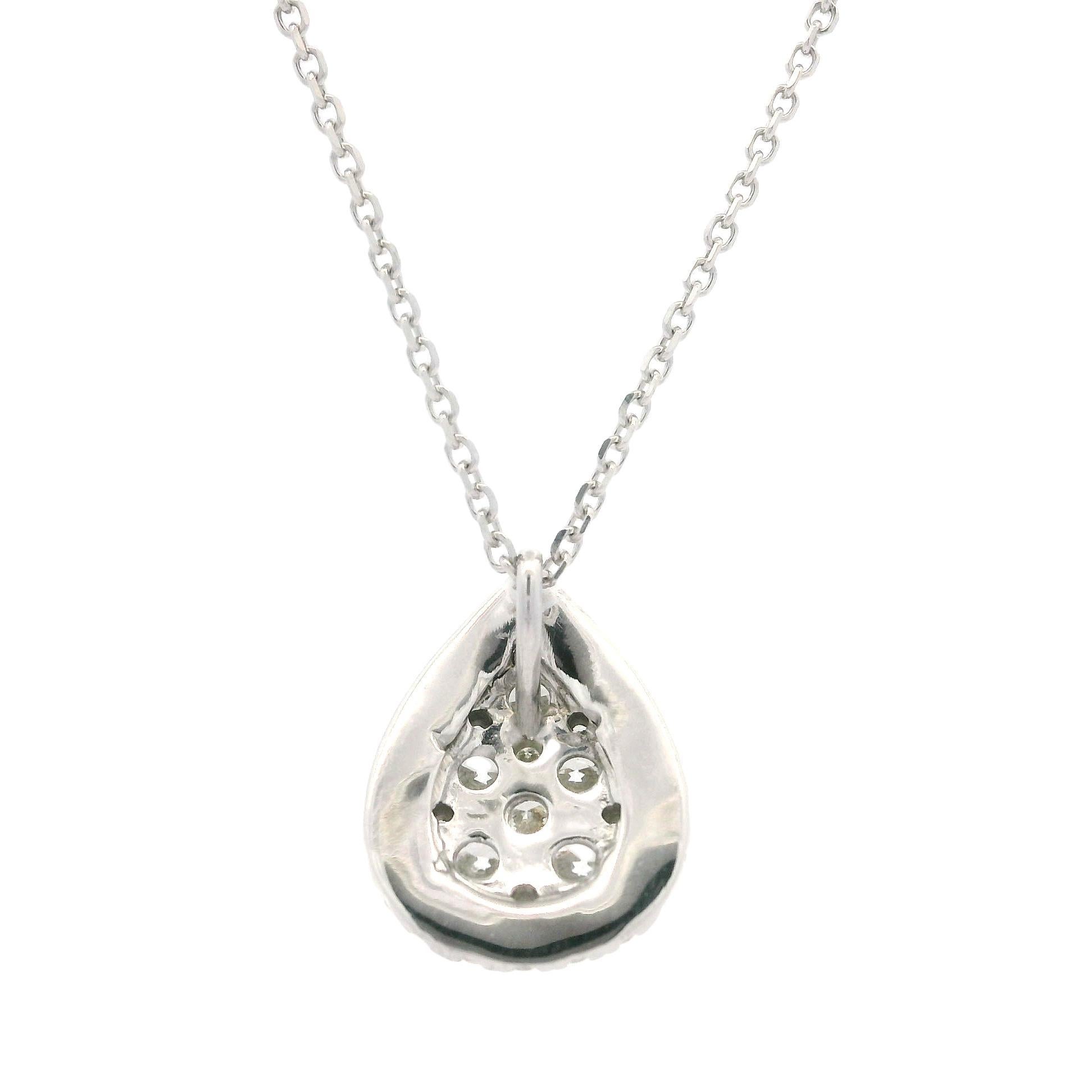 Collana regolabile in oro 14k con ciondolo a goccia con diamante da 0,80 ct. in vendita 4