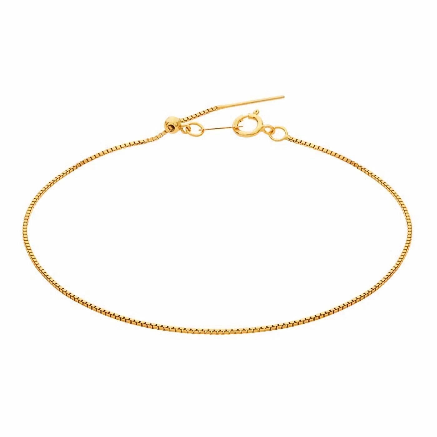 Bracelet en chaîne avec perles en or 14k Neuf - En vente à Brooklyn, NY