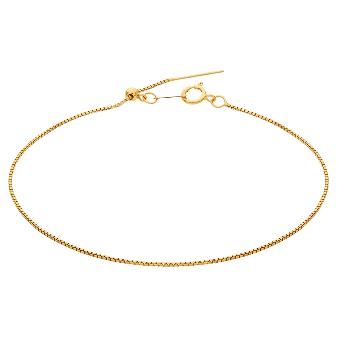 14k Gold Filled Add-A-Bead Box Chain Bracelet
