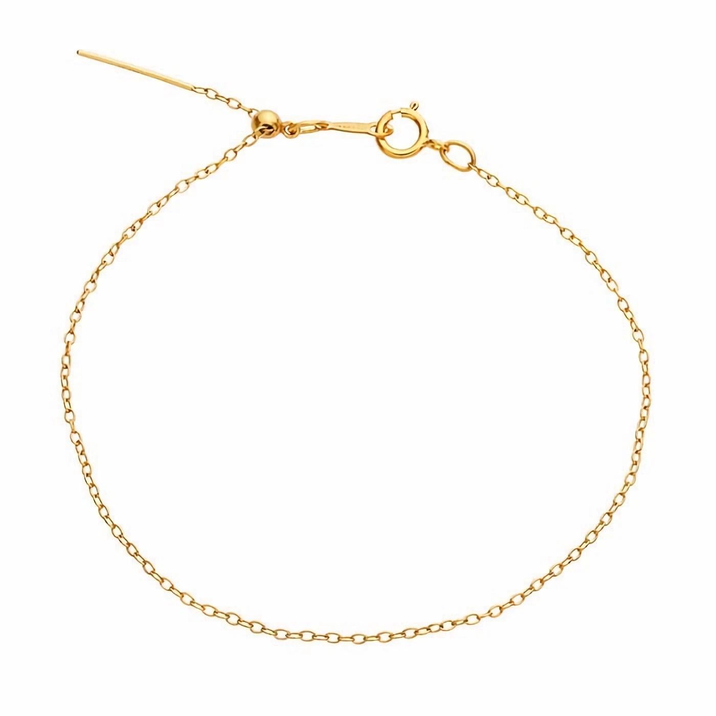 Pulsera de cadena por cable Add-A-Bead rellena de oro de 14k Moderno en venta