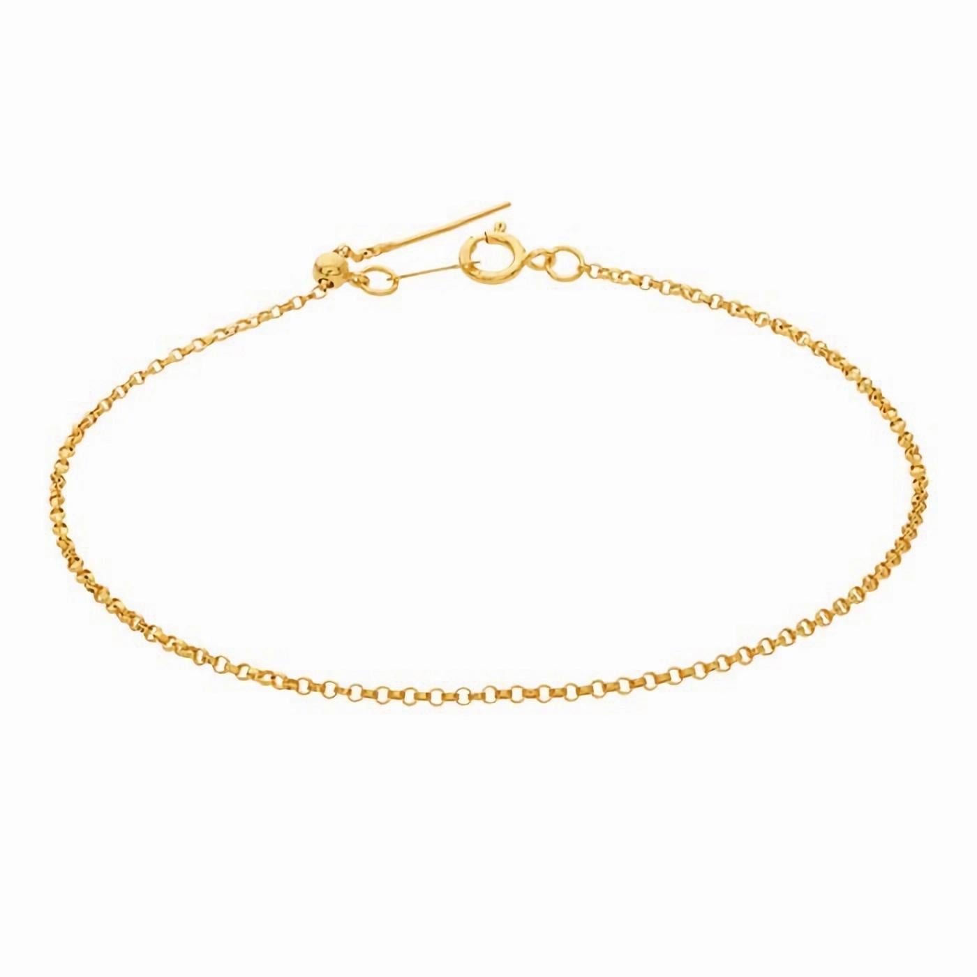 Bracciale a catena Add-A-Bead Rolo con riempimento in oro 14k In condizioni Nuovo in vendita a Brooklyn, NY