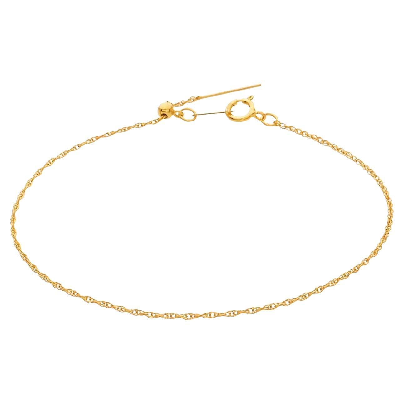 14k Gold Filled Add-A-Bead Rope Chain Bracelet