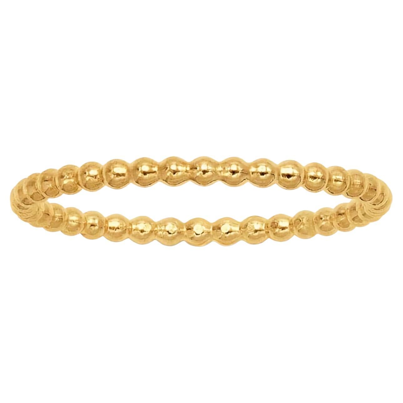 14k Gold gefüllter Perlenring 1,5 mm mit Perlen
