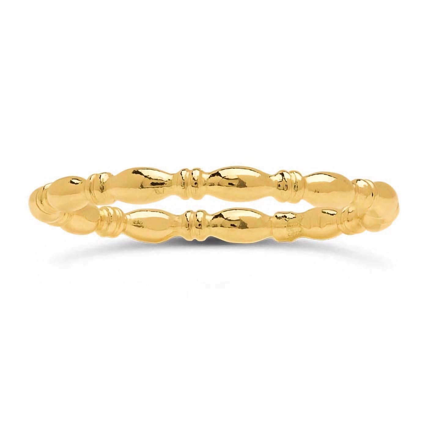 Ring aus 14 Karat Gold mit gefülltem Perlenmuster im Zustand „Neu“ im Angebot in Brooklyn, NY