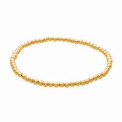 Bracelet jonc extensible en or 14 carats rempli de perles, 2 mm