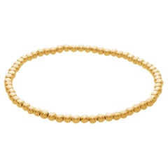14k Gold Filled Beaded Stretch Bangle Bracelet 3mm